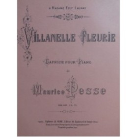 PESSE Maurice Villanelle Fleurie Piano
