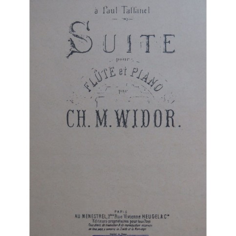 WIDOR Ch. M. Suite op 34 Romance Piano Flûte 1954
