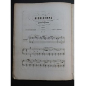 DECOURCELLE Maurice Pièces pour Piano XIXe