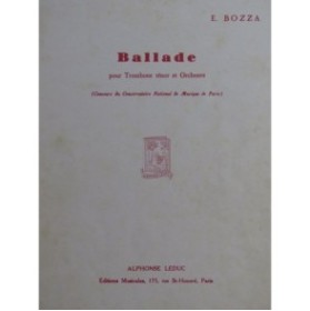 BOZZA Eugène Ballade Piano Trombone