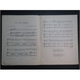 CARMAN Marius Si l'on Savait Chant Piano 1912