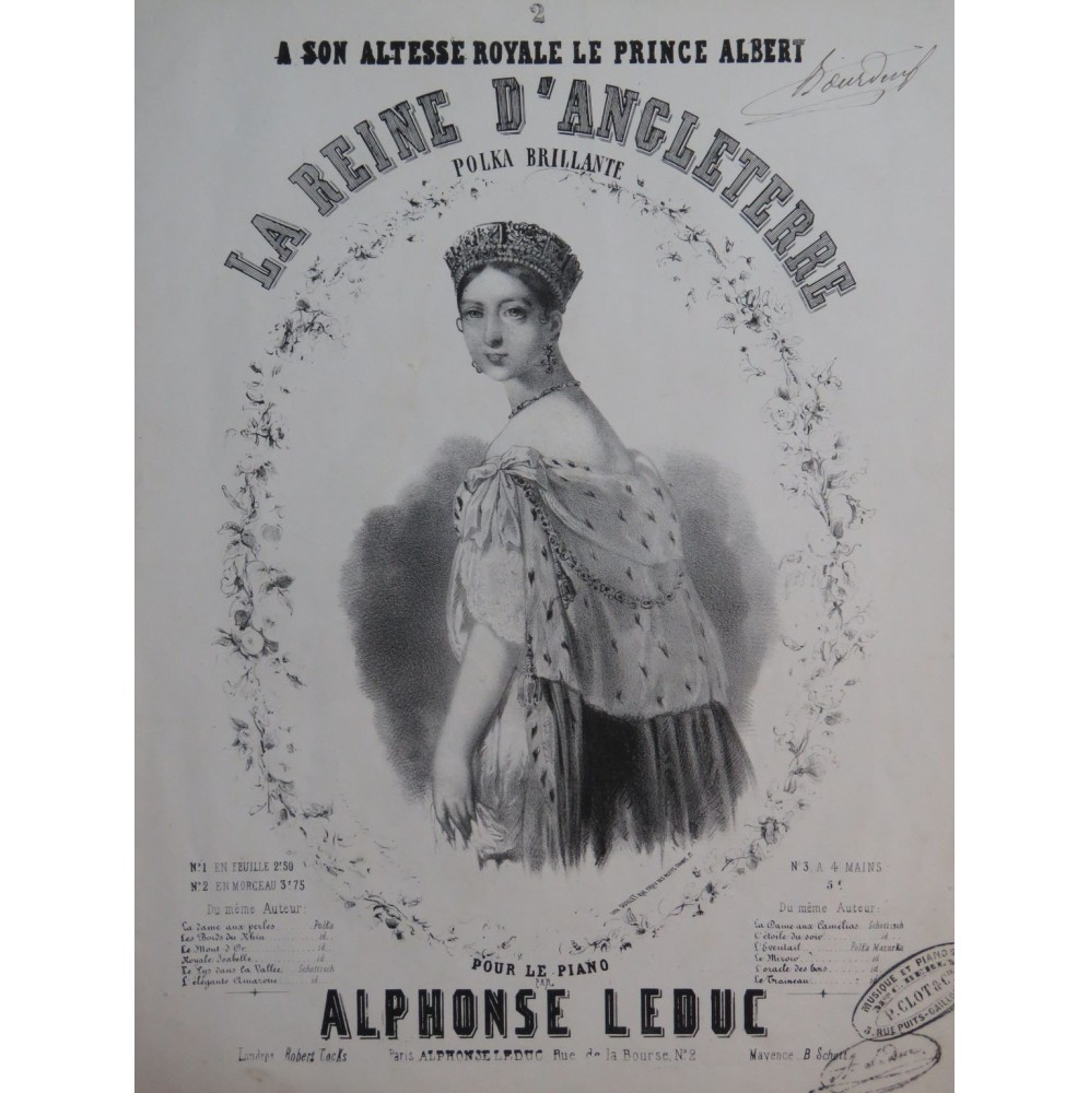 LEDUC Alphonse La Reine d'Angleterre Piano ca1855