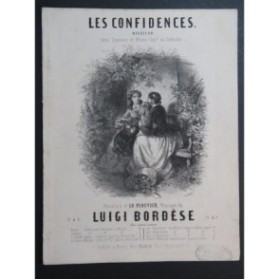 BORDÈSE Luigi Les Confidences Chant Piano ca1850