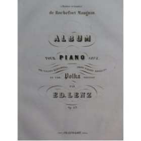 LENZ Ed. Album op 23 Piano XIXe siècle