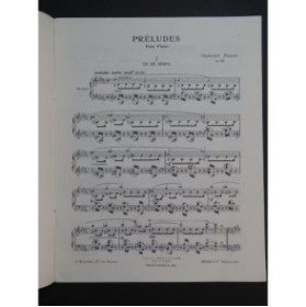 FAURÉ Gabriel Préludes op 103 Piano 1972