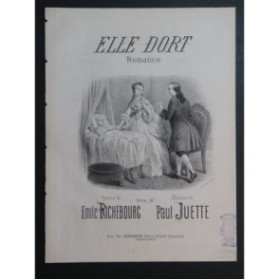 JUETTE Paul Elle Dort Chant Piano ca1875