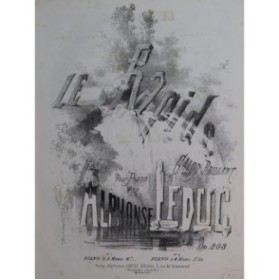 LEDUC Alphonse Le Rapide Piano 4 mains ca1868