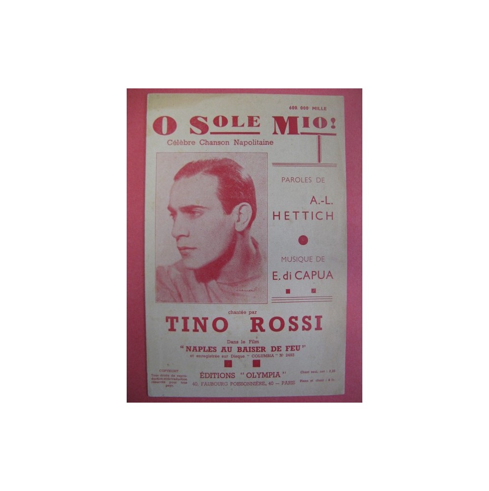 O sole mio - Tino Rossi (Hettich/Capua)