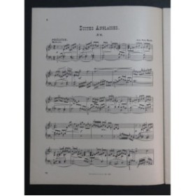 BACH J. S. Suites Anglaises No 6 Piano