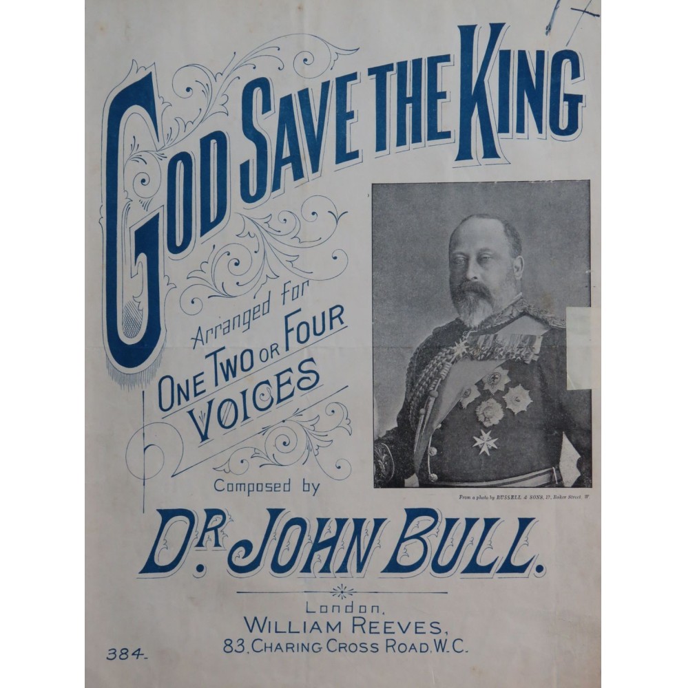BULL John God Save the King Chant Piano