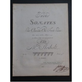 STEIBELT Daniel Trois Sonates op 4 Clavecin ou Piano Violon ca1785