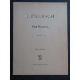 BACH C. P. E. Vier Sonaten Heft II Piano Flûte