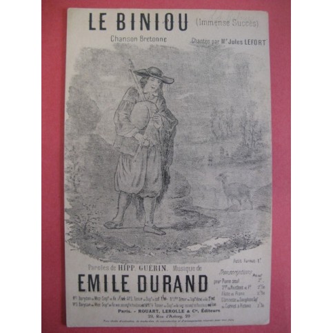 Le biniou (chanson bretonne par Jules Lefort) (Guerin/Durand)