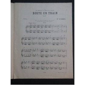 D'AUBEL Henri Boute en Train Piano 4 mains 1886