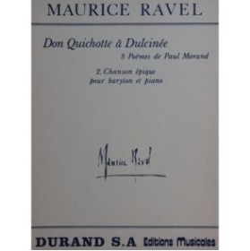 RAVEL Maurice Don Quichotte à Dulcinée No 2 Chant Piano