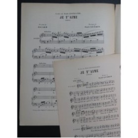 GUÉRIN Émile Je t'aime Chant Piano 1885