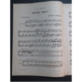 LAMOTHE Georges Voulez-vous ? Piano ca1890