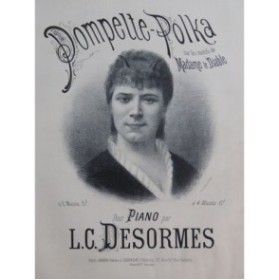 DESORMES L. C. Pompette Polka Piano 1882