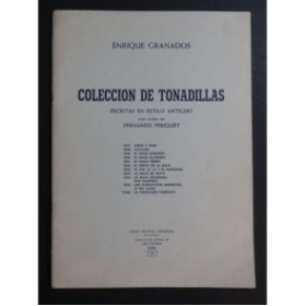 GRANADOS Enrique Coleccion de Tonadillas Chant Piano 1987