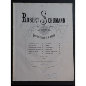 SCHUMANN Robert Douze Pièces op 85 Piano 4 mains ca1860