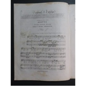 ORLANDI Ferdinando La Dama Soldato Duetto Chant Piano ou Harpe ca1815