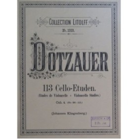 DOTZAUER J. J. F. Etudes Cahier No 4 Violoncelle