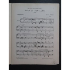 FIÉVET Claude Sous la Feuillée Piano ca1903