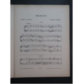ROYER Marcel Menuet Piano 6 mains ca1901