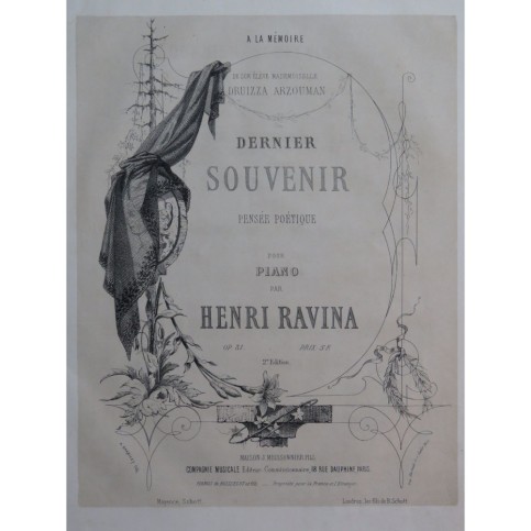 RAVINA Henri Dernier Souvenir Piano ca1860