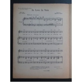 KERN Jérome In Love In Vain Chant Piano 1946