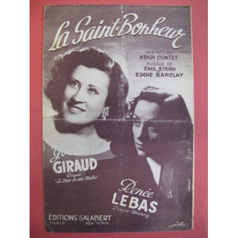 La Saint Bonheur Yvette Giraud Chanson 1952