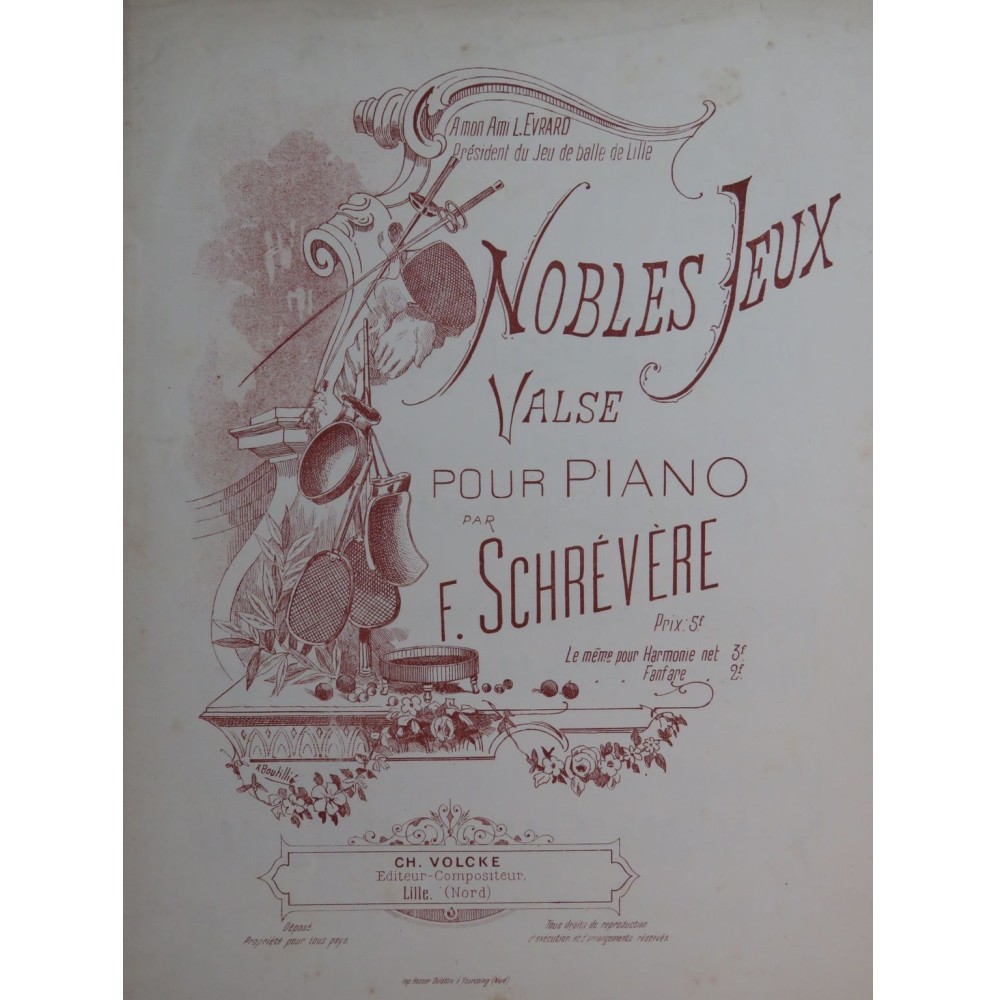 SCHRÉVÈRE F. Nobles Jeux Piano