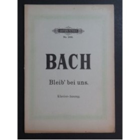 BACH J. S. Cantate Bleib' bei uns Chant Piano