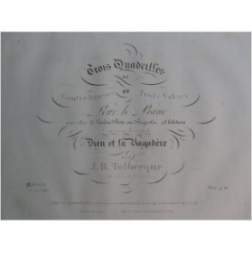 TOLBECQUE J. B. Dieu et la Bayadère Quadrille No 2 Piano ca1840