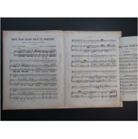 DE VILLEBICHOT Auguste Rien n'est sacré pour un Portier Chant Piano ca1865