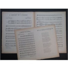 VILLARD Henri L'Enfant et L'Oiseau Chant Piano ca1914