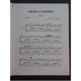 RUBINSTEIN Antoine Romance op 26 Piano ca1860