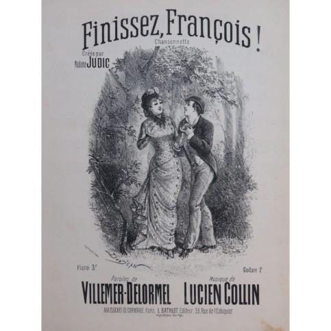COLLIN Lucien Finissez François Chant Piano ca1880