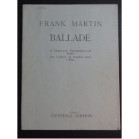 MARTIN Franck Ballade Piano Trombone ou Saxophone 1978