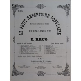 KRUG D. Letster Gedanke op 78 No 3 Piano XIXe