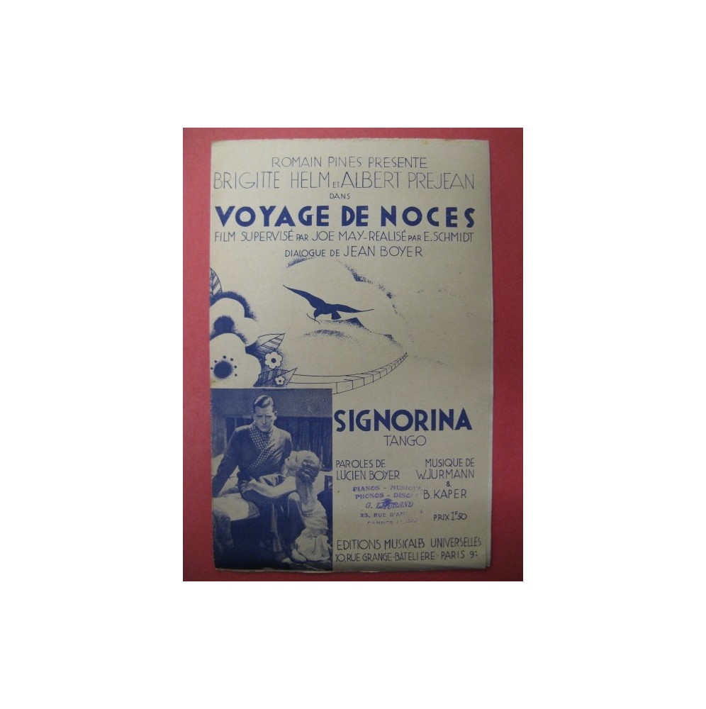 Signorina Voyage de Noces Chant 1932
