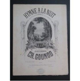GOUNOD Charles Hymne à la nuit Chant Piano ca1870