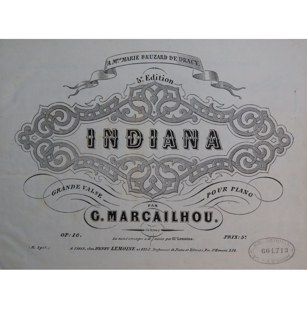 MARCAILHOU Gatien Indiana Piano XIXe siècle