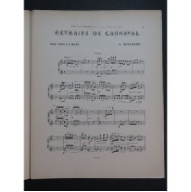 BONCOURT H. Retraite de Carnaval Piano 4 mains