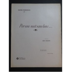 MORISSON Henri Par une nuit sans lune Chant Piano 1917