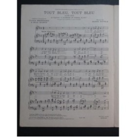 STOLZ Robert Tout Bleu Tout Bleu Chant Piano 1932