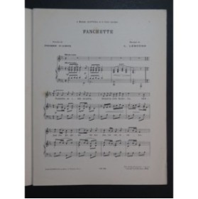 LÈMPÈRS L. Fanchette Chant Piano 1914