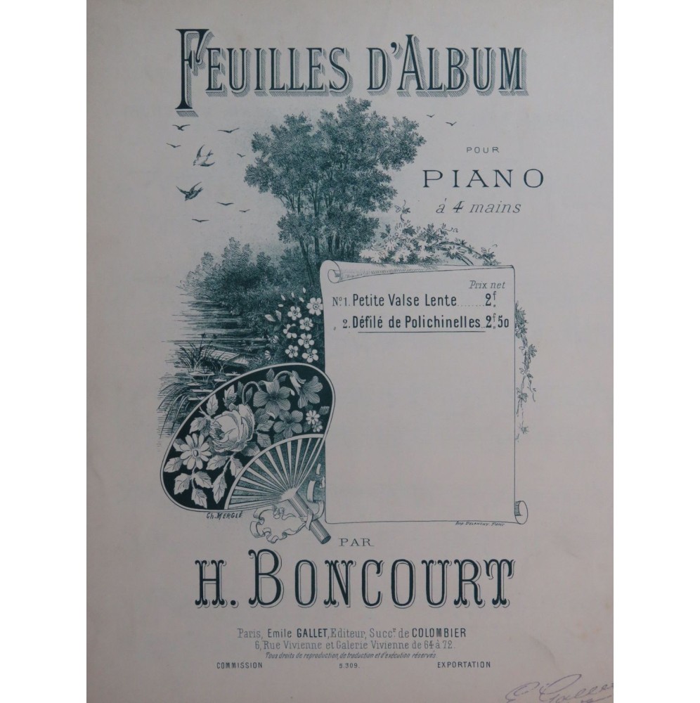 BONCOURT H. Défilé de Polichinelles Piano 4 mains