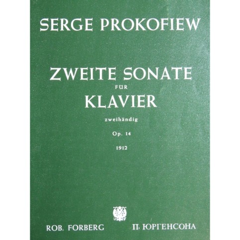 PROKOFIEV Serge Zweite Sonate op 14 Piano