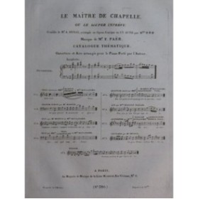 PAËR Ferdinand Le Maître de Chapelle No 3 Chant Piano ou Harpe 1821